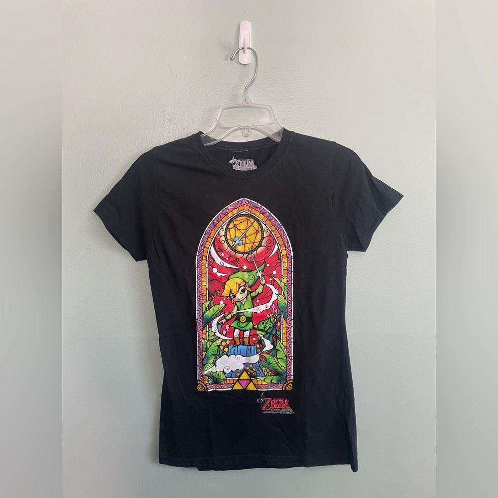 The Legend of Zelda The Wind Walker Black T Shirt Junior Size Large